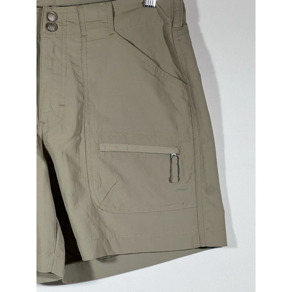 Bimini Bay Hiking Shorts Womens 10 Tan Outdoor Camping Utility Casual